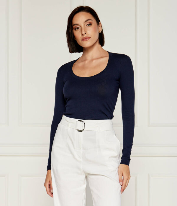 Блуза Slim fit Polo Ralph Lauren, синий — фото 3