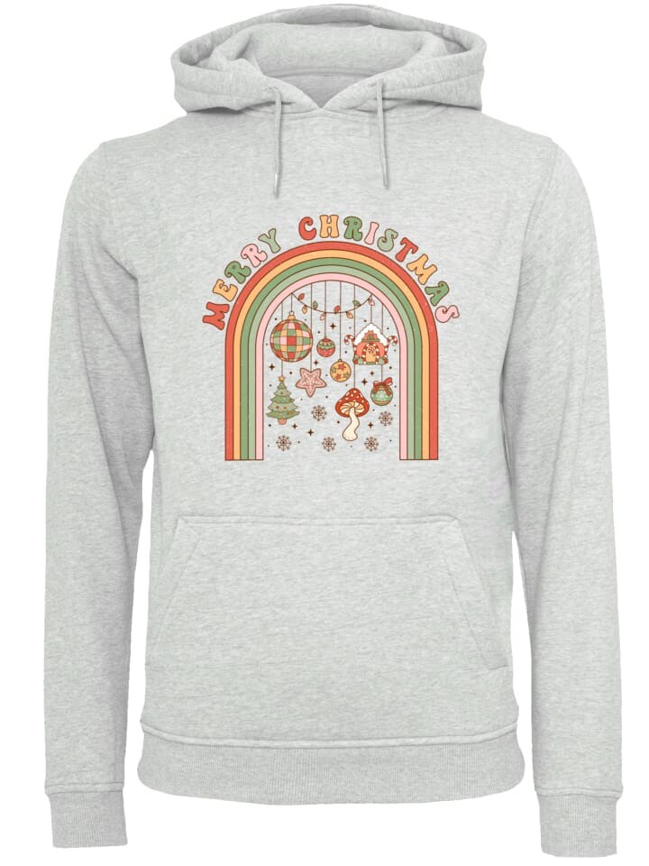 

Пуловер F4NT4STIC Hoodie Merry Christmas Cozy Vibes, пятнистый серый