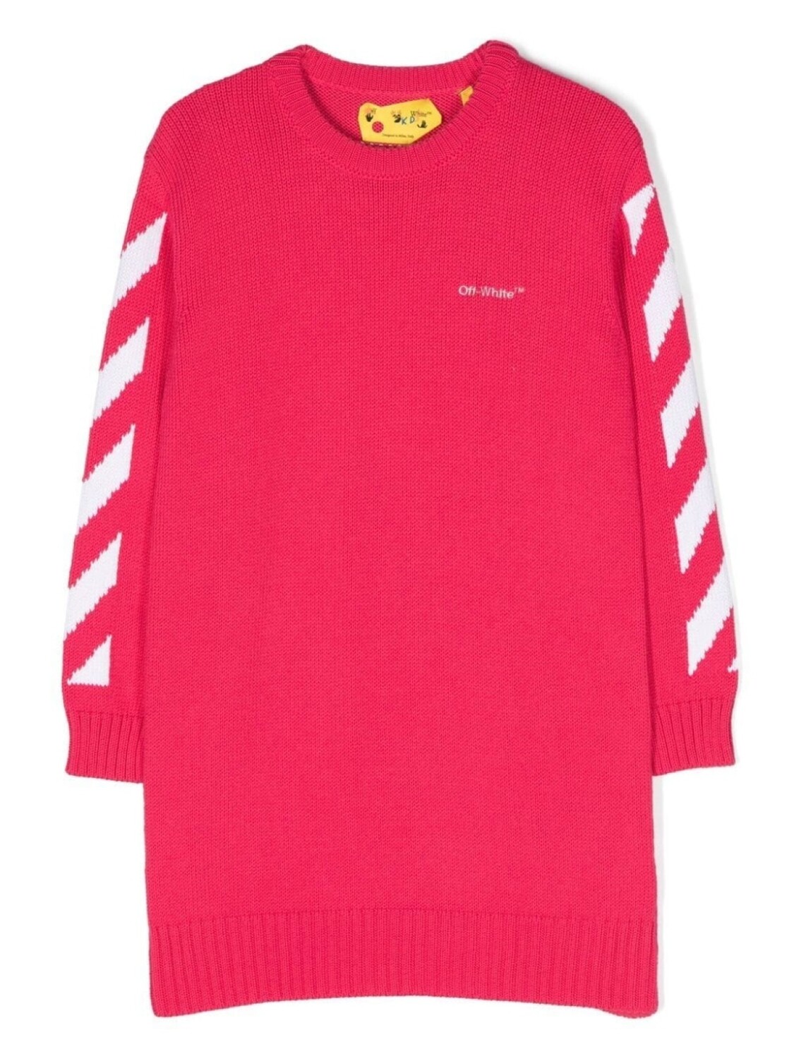 

Off-White Kids платье-футболка с длинными рукавами и логотипом, розовый