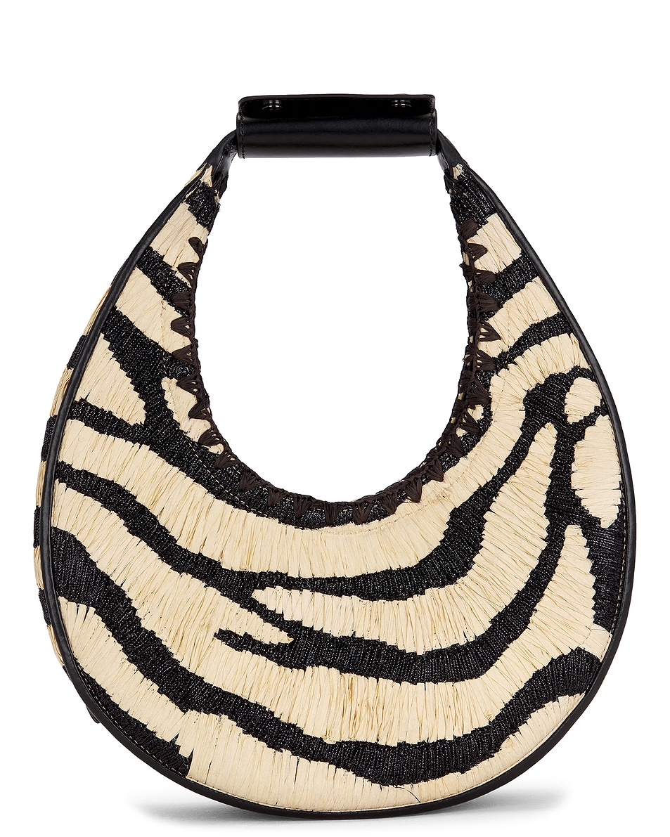 

Moon Сумка-тоут Staud, Zebra Raffia