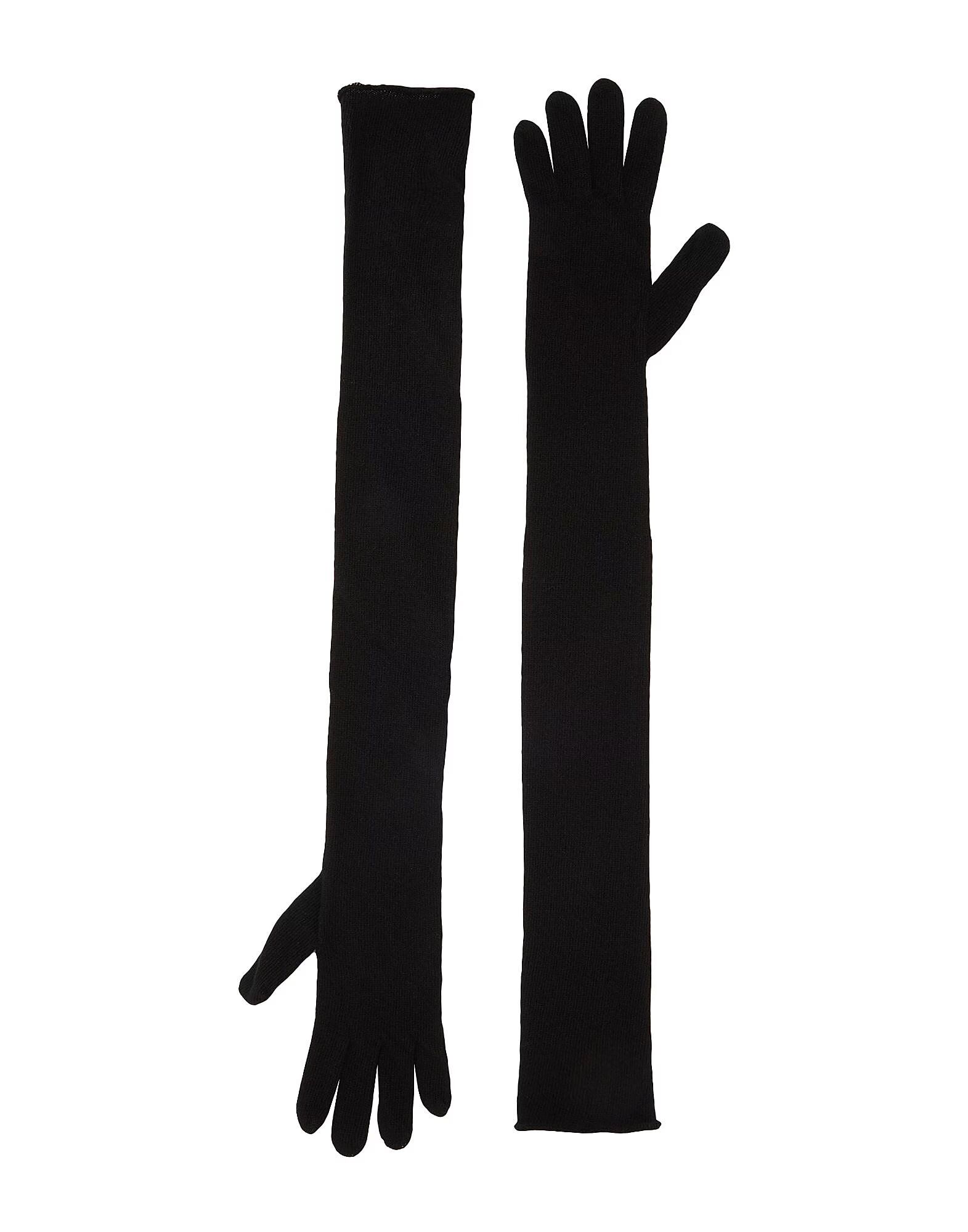 

Перчатки Recycled Wool Extra Long Gloves 8 By Yoox, черный