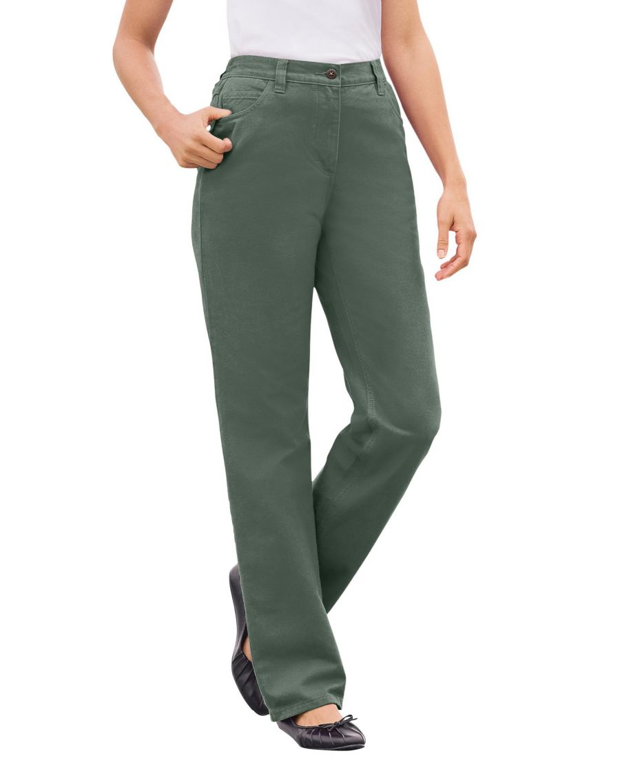 

Женские джинсы Within Tall Perfect из хлопка с эластичной задней частью Woman Within, Pine