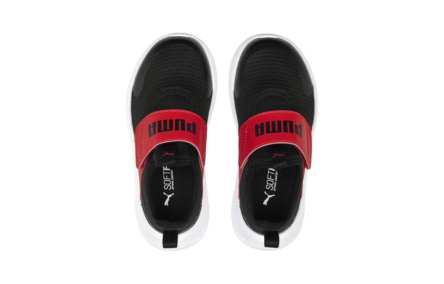Кроссовки Evolve Slip-On Little Kid «Черный на все времена красный» Puma, черный/красный — фото 3