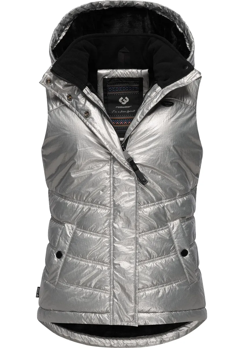 

Стеганый жилет Ragwear "Hesty Bling", стильный уличный жилет со съемным капюшоном, серый