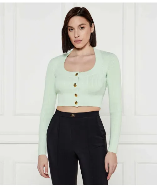 

Кардиган Cropped fit Elisabetta Franchi, зеленый