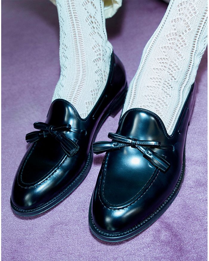 Мужские лоферы с кожаными кисточками Valentino Garavani, черный — фото 3
