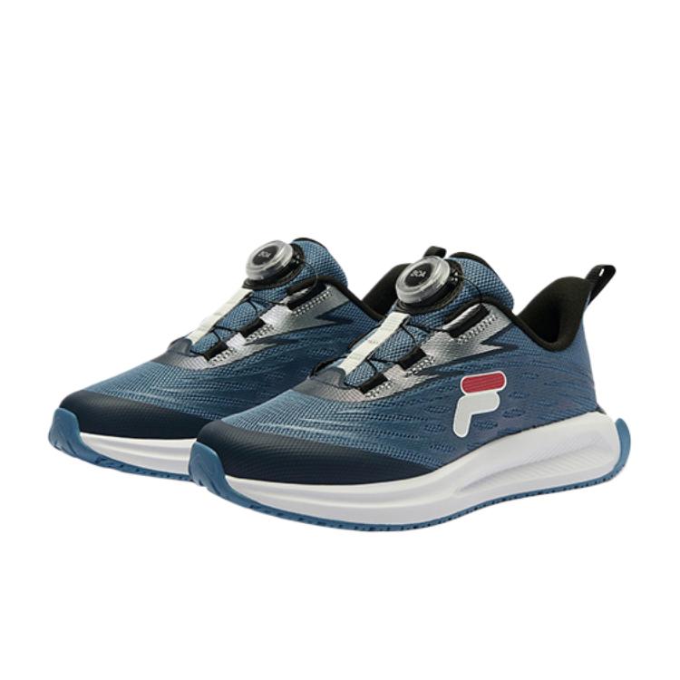 FILA KIDS Скользостойкие амортизирующие износостойкие дышащие низкие детские беговые кроссовки Crown Blue Kids' — фото 2