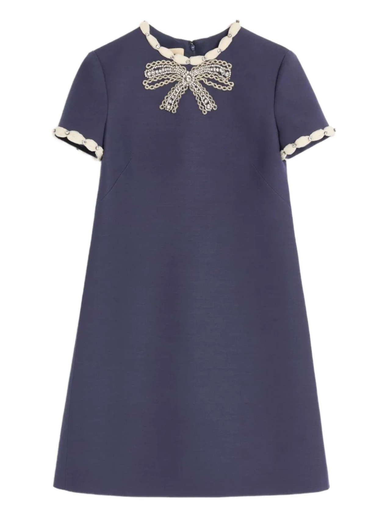 

КОРОТКОЕ ПЛАТЬЕ CREPE COUTURE С ВЫШИВКОЙ Valentino Garavani, синий