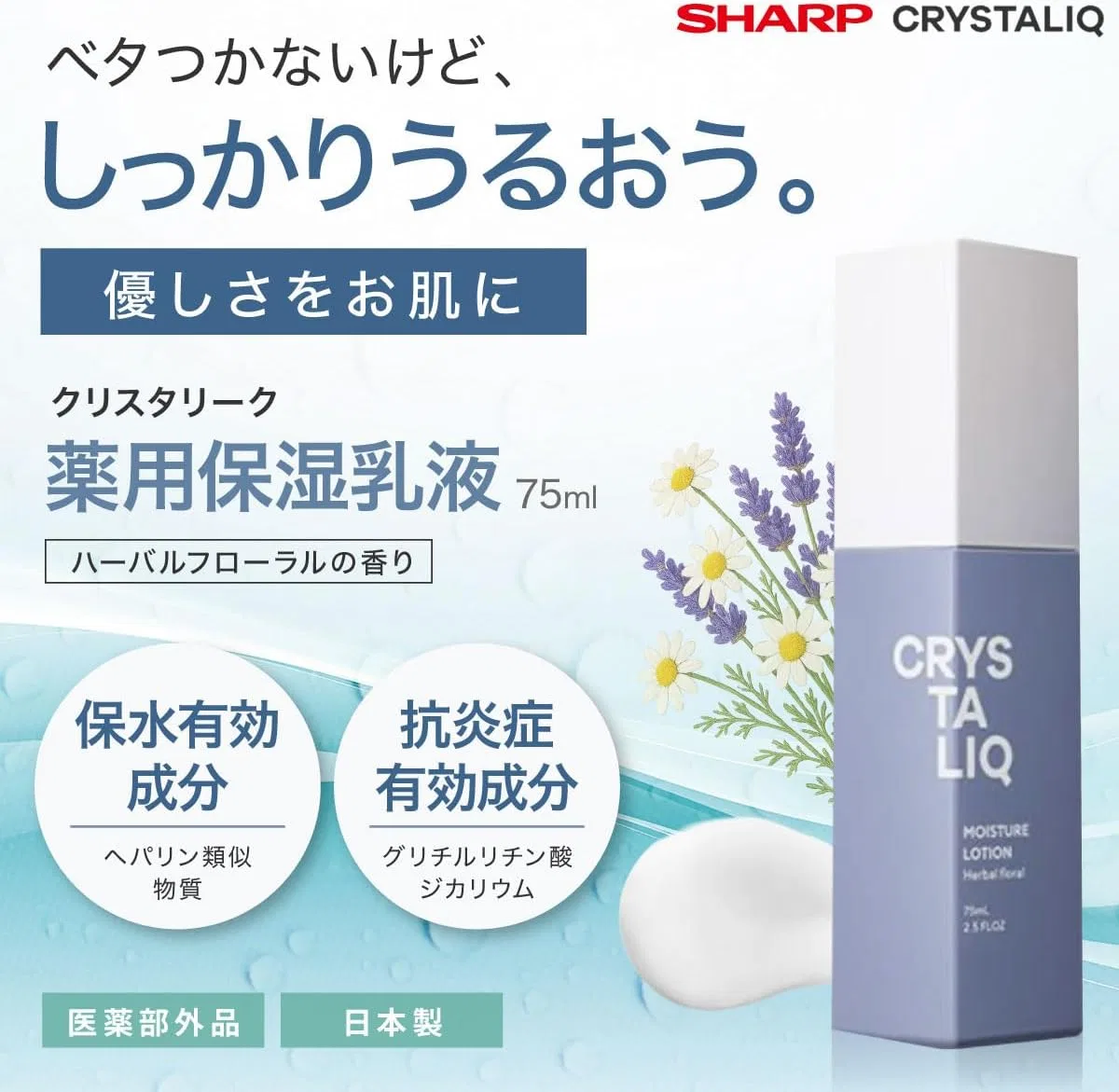 Лосьон Cocoro Store — Увлажняющий Crystallic Medicated, 75 мл