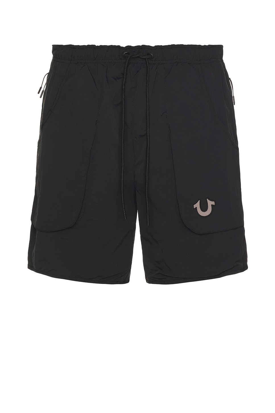 

Изогнутые нейлоновые шорты True Religion, jet black