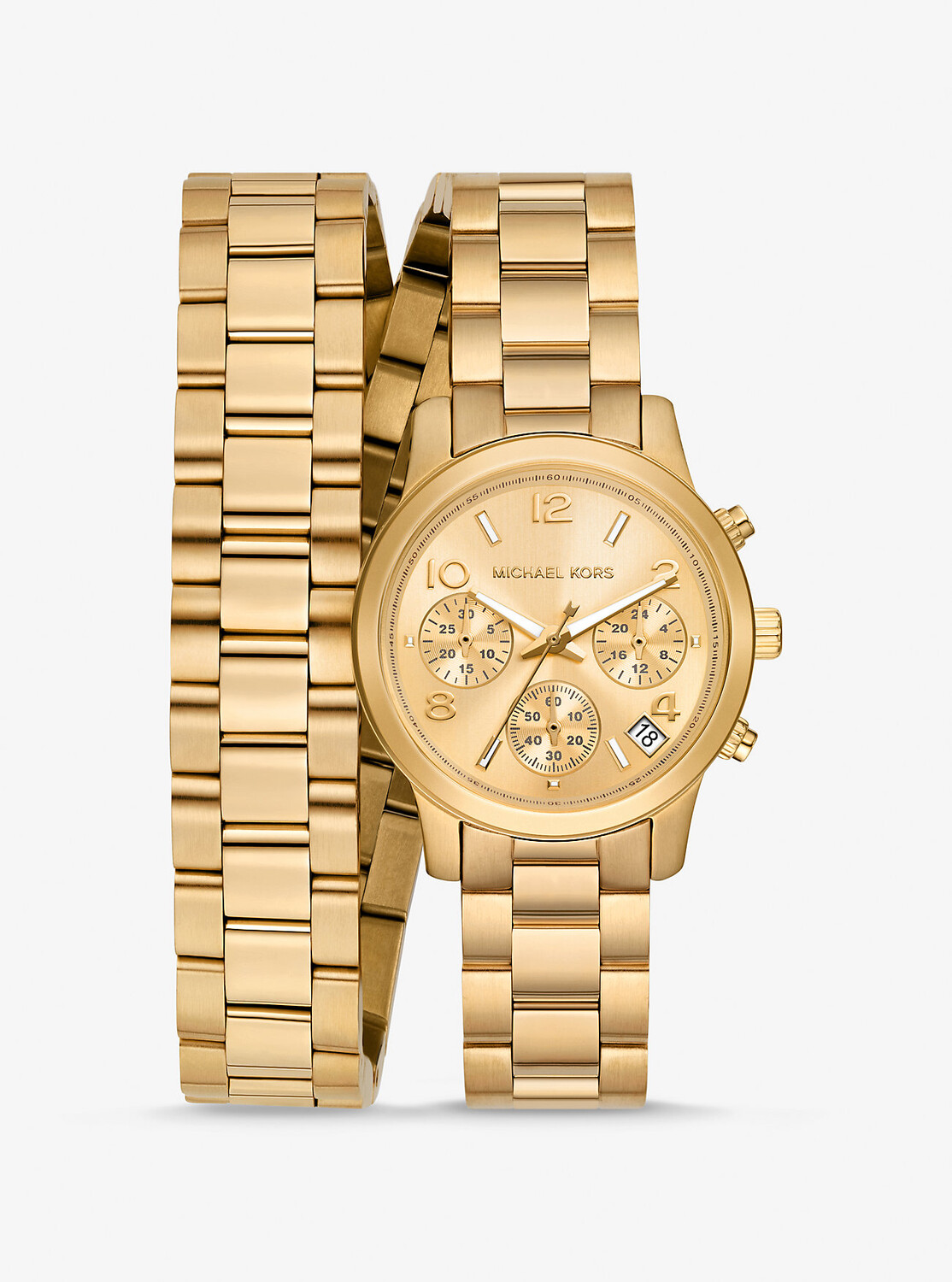 

Золотистые часы с запахом Runway Michael Kors, желтый