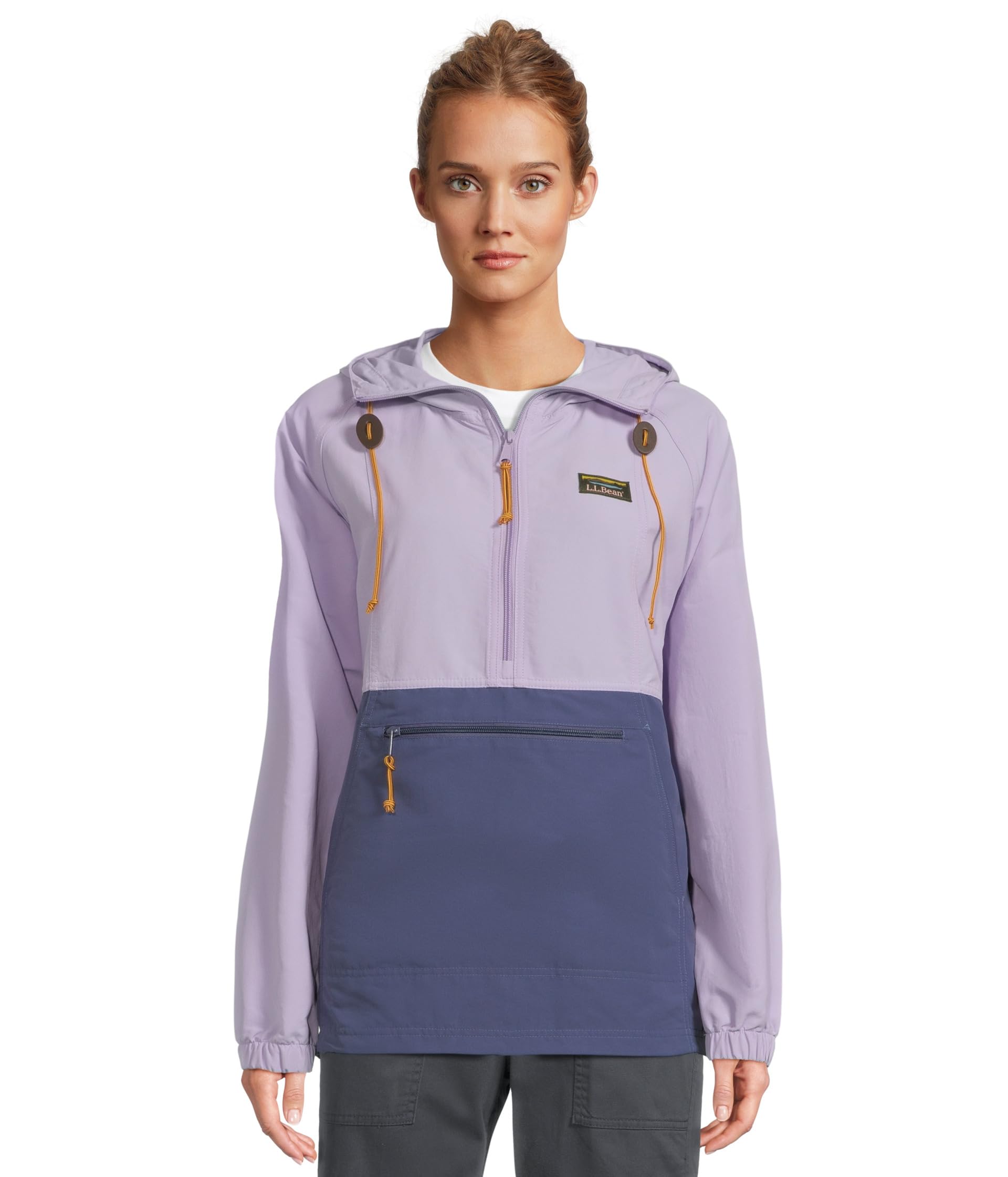 

Анорак L.L.Bean Mountain Classic Anorak Color Block, цвет French Lilac/Dark Twilight Blue