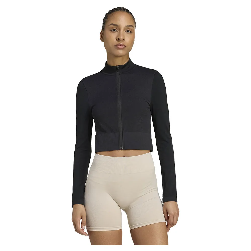 

Толстовка спортивная adidas Workout Essentials Knit full zip, черный