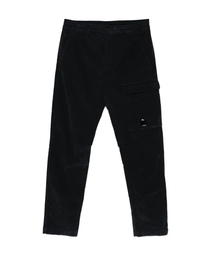 

Синие брюки-карго с декоративными очками. C.P. Company, синий