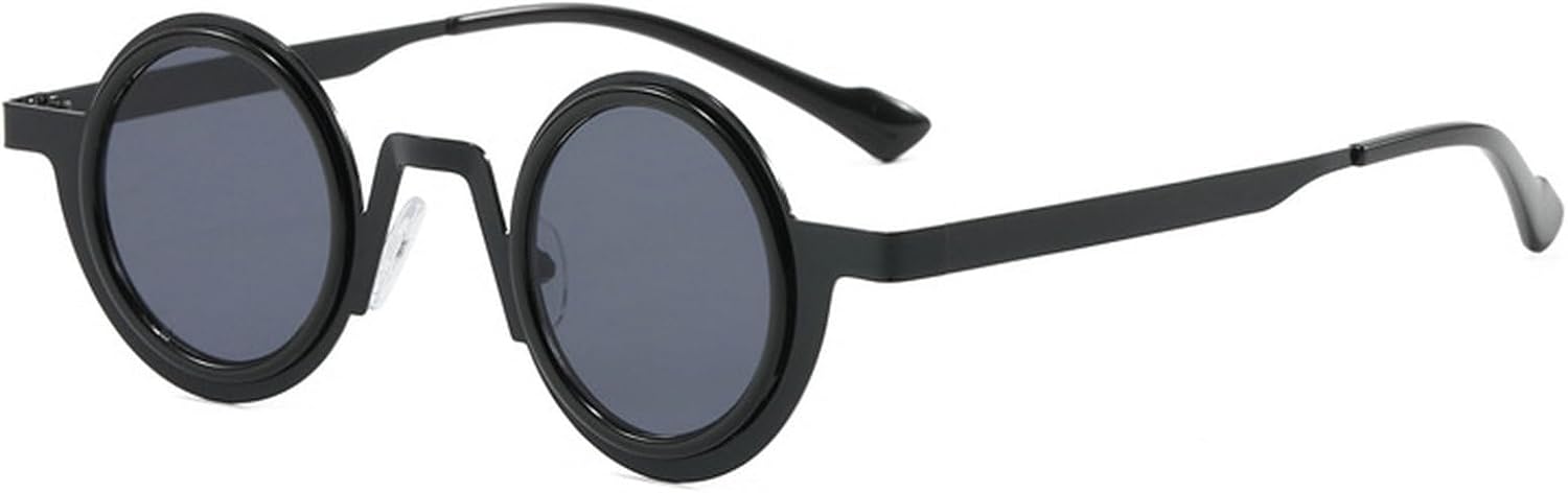 

Модные круглые солнцезащитные очки для женщин, ретро-панк солнцезащитные очки, трендовые зеленые солнцезащитные очки для мужчин, очки с защитой от УФ-излучения UV400 mincl, Black