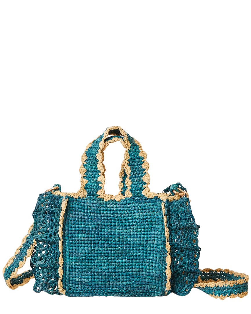 

BTB Los Angeles Odesa Мини-сумка-шоппер из соломки, Turquoise