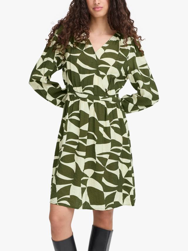 

Платье-рапорт с принтом Wave ICHI, Green