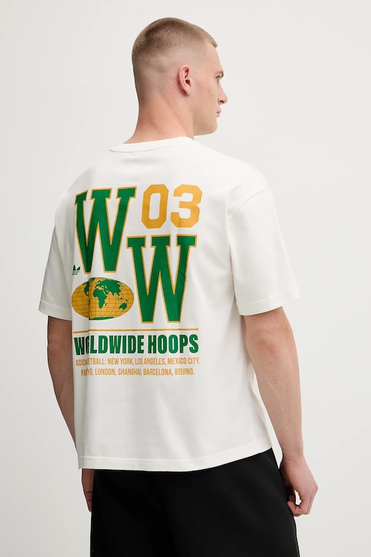 

Футболка Glbl Hoops Tee Adidas Originals, бежевый