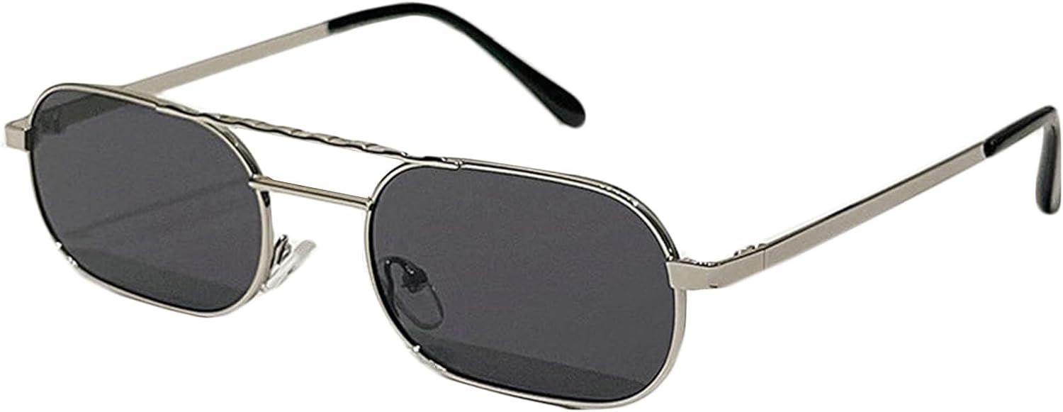 

Хелена Сексуальные маленькие квадратные женские солнцезащитные очки с двойной оправой, дизайнерские, модные, роскошные, в металлической оправе, черные с синим оттенком helena, C3