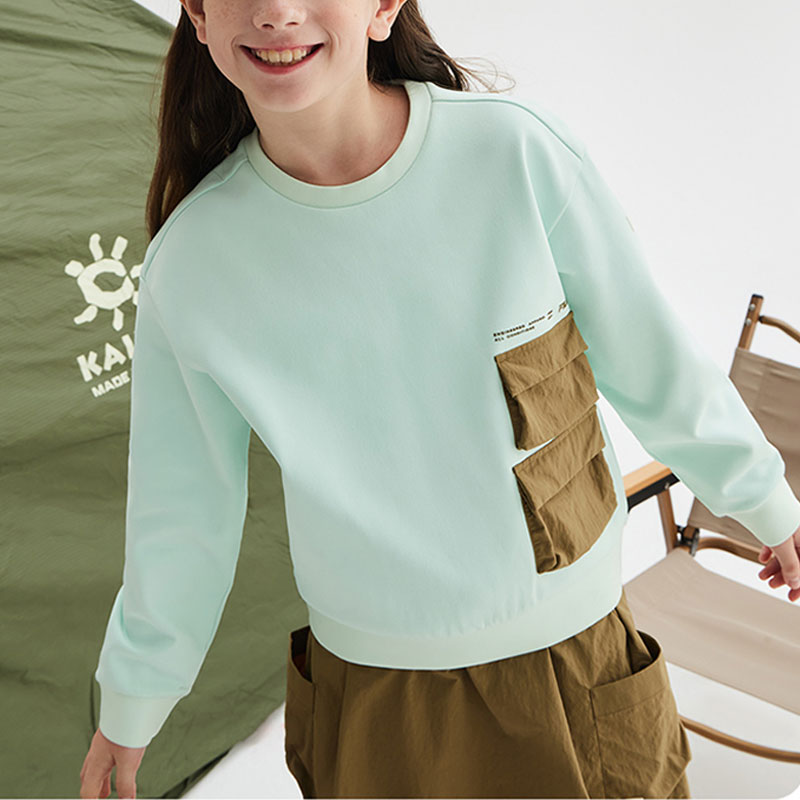 Толстовка для младших школьников FILA KIDS, Лунная тень зелёный — фото 3