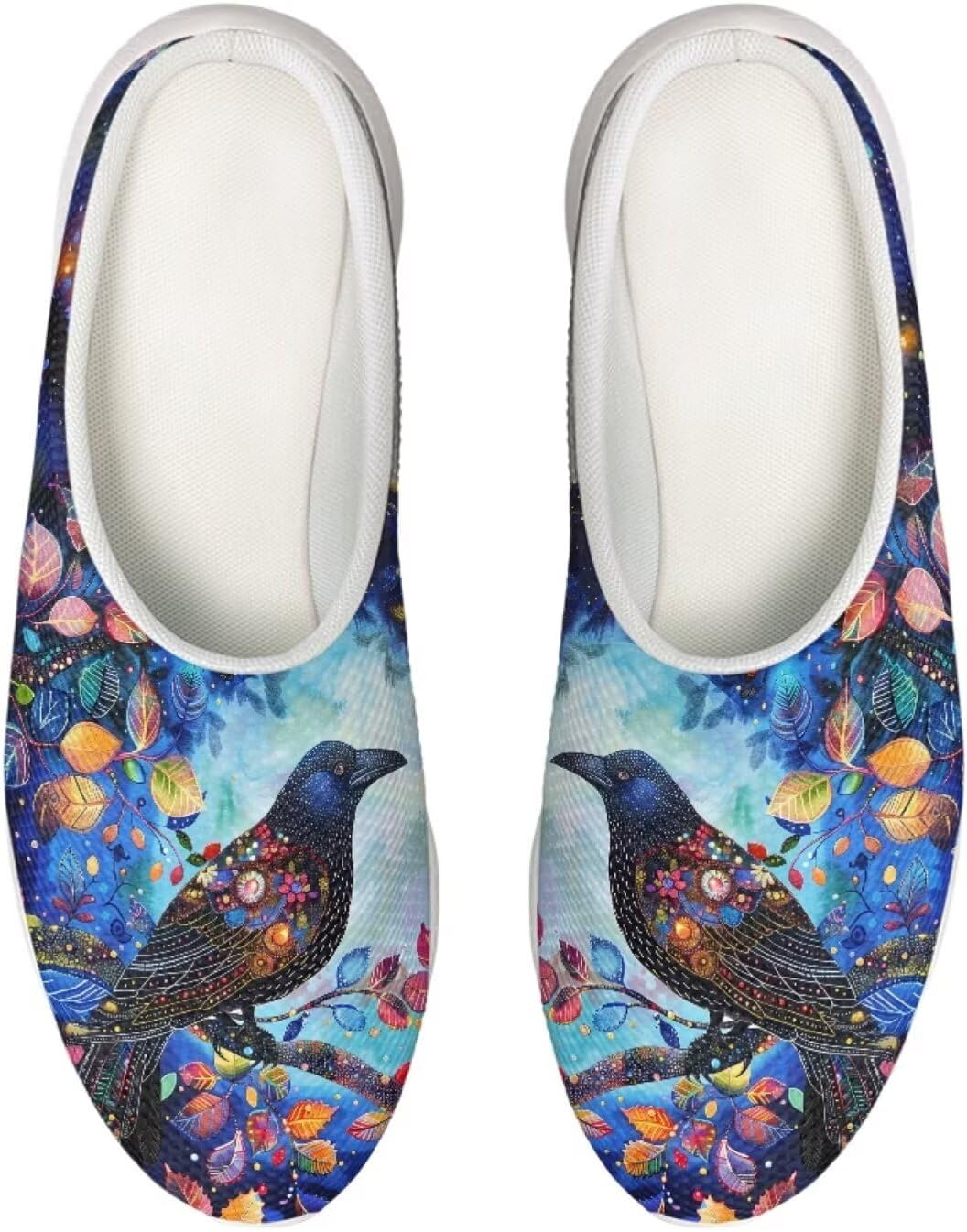 

Сабо Forchrinse Cat Rainbow Sky унисекс для сада, удобные тапочки для медсестры, с поддержкой свода стопы, для ходьбы, мужские и женские, Boho Bird