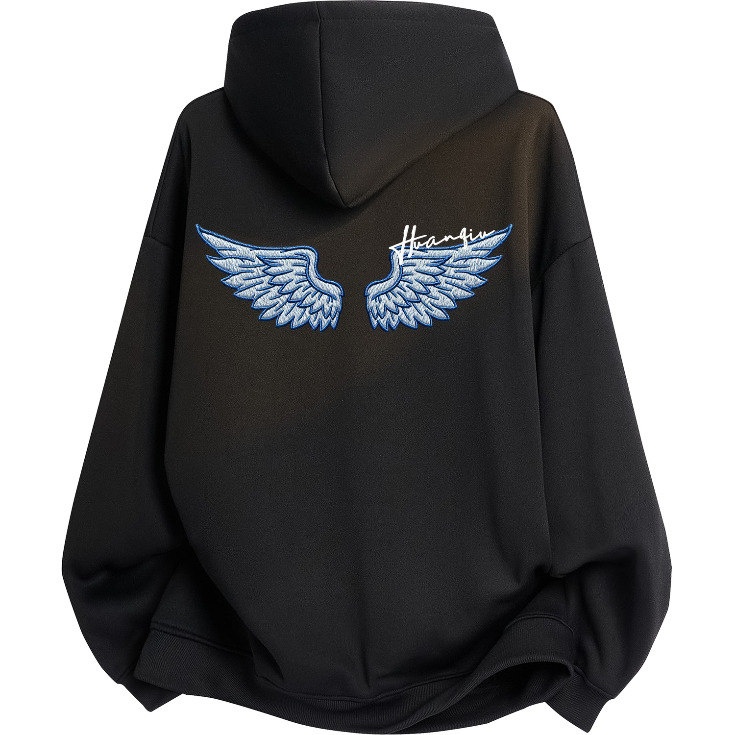 

Толстовка Unisex Hooded Thickened Heavyweight HUANQIU, черный (hat drawstring fleece-lined)