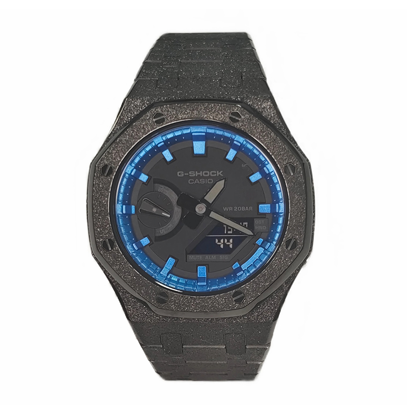 

CASIO Часы Men Liquid Crystal/Analog Dual Display Series Black Watch, Frost Steel Deep Sand Ocean