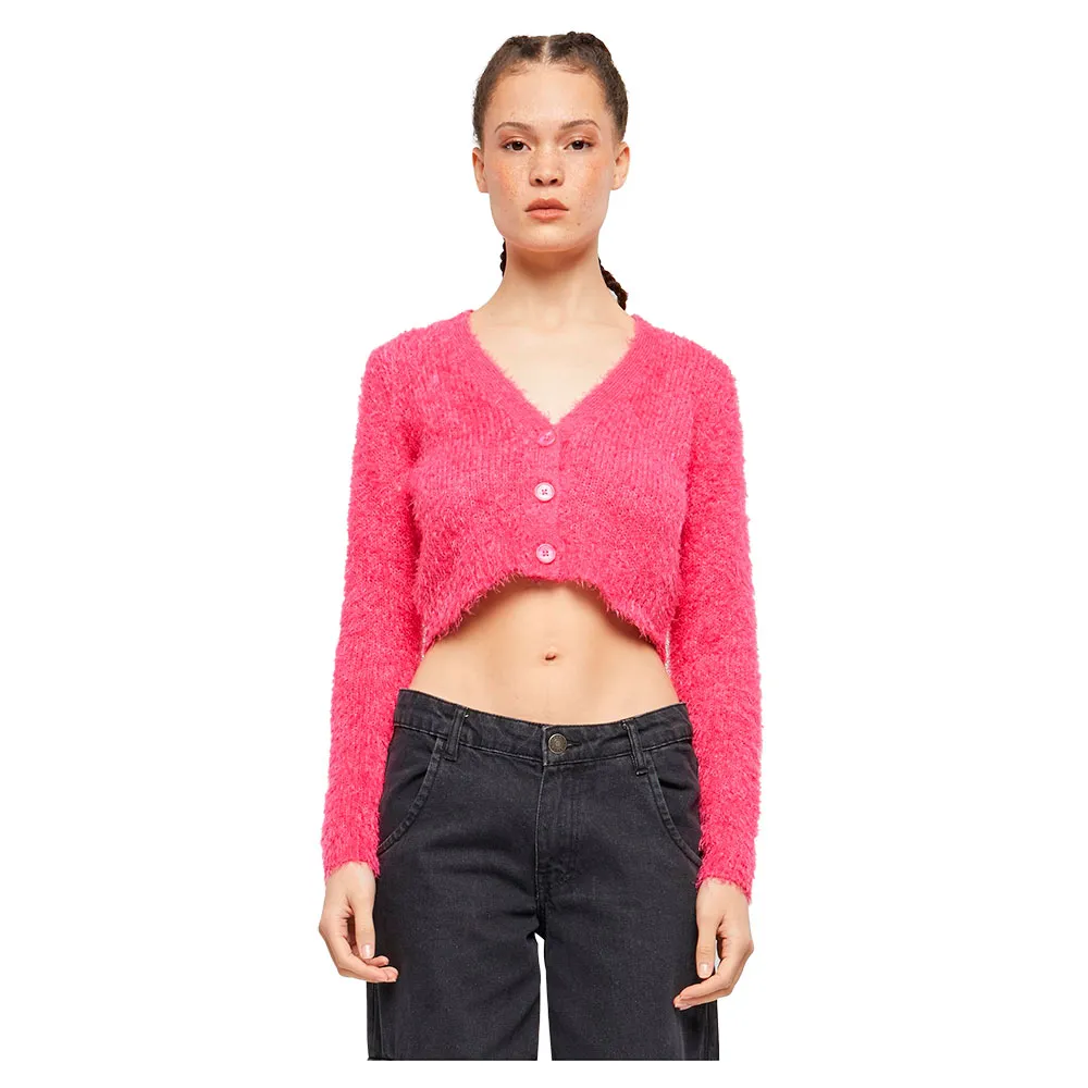 

Кардиган Urban Classics Cropped Feather, розовый