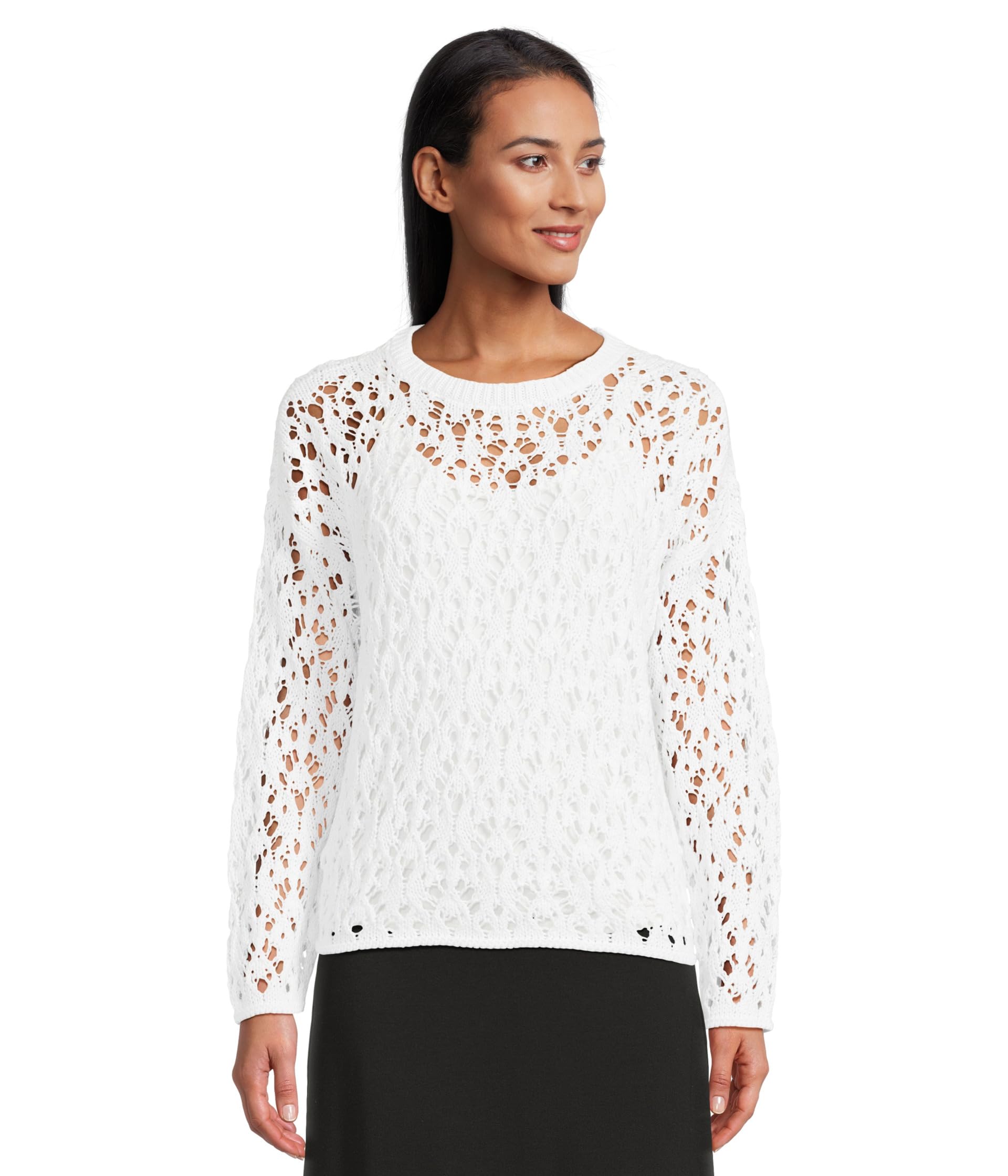 

Свитер Eileen Fisher Crew Neck Sweater, белый