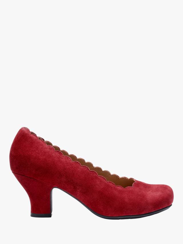 Туфли-лодочки на каблуке с фигурным краем из замши Jive Hotter, Red Pear