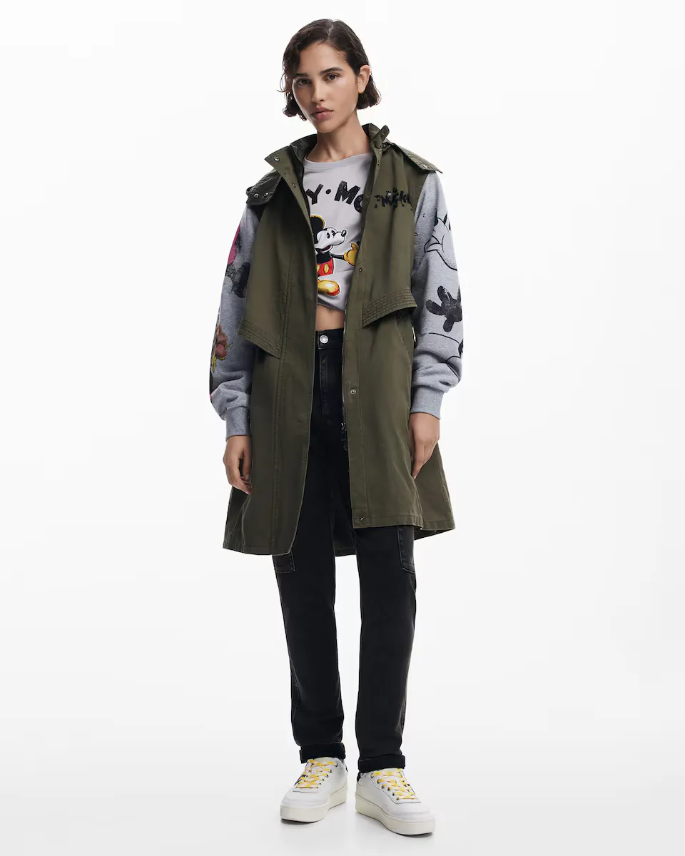 

Женская парка в сочетании с капюшоном Disney Desigual, зеленый