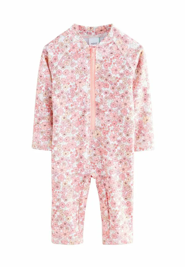 Купальник стандартного кроя с длинными штанинами Next, Coral Pink Ditsy Floral