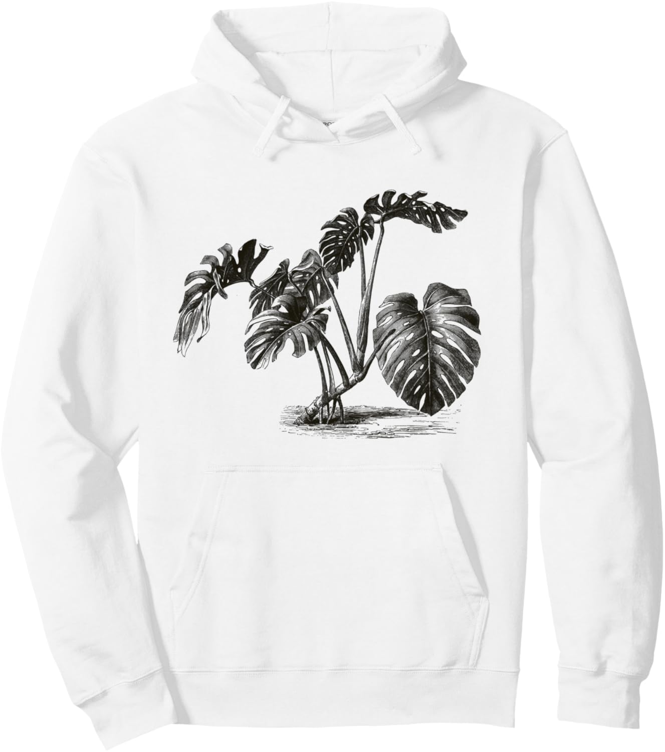 

Толстовка с изображением декоративных растений Монстера Делисиоза и ботанического садоводства Gardening Monstera Deliciosa, белый