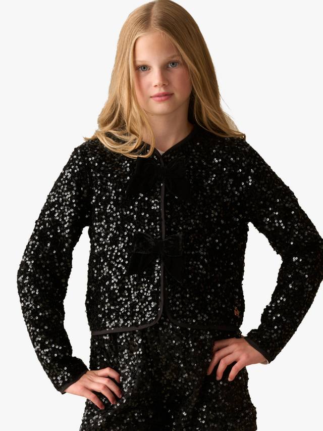 

Детская бархатная куртка с пайетками Angel & Rocket, Black