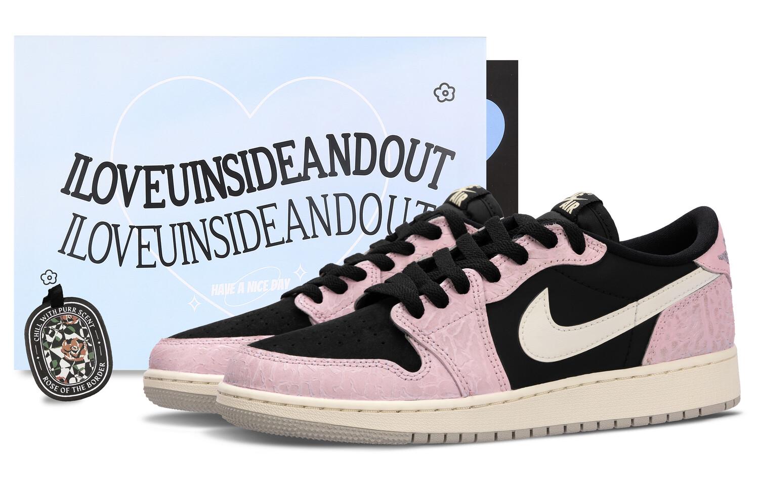 

Кроссовки Air JORDAN 1 Vintage Basketball Shoes Women's Low-Top Black Pink, Розовый, Кроссовки Air JORDAN 1 Vintage Basketball Shoes Women's Low-Top Black Pink