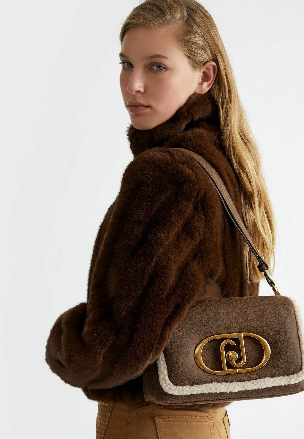 

Большая сумка FOIL-EFFECT LAPUFFY LIU JO, коричневый