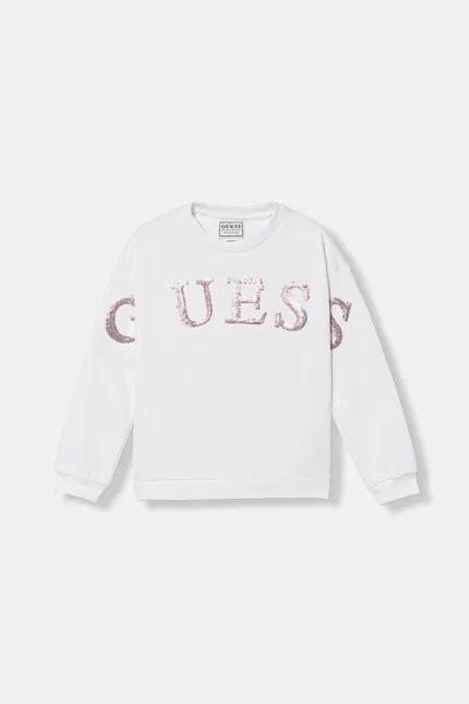 Блуза детская с пайетками Guess, белый