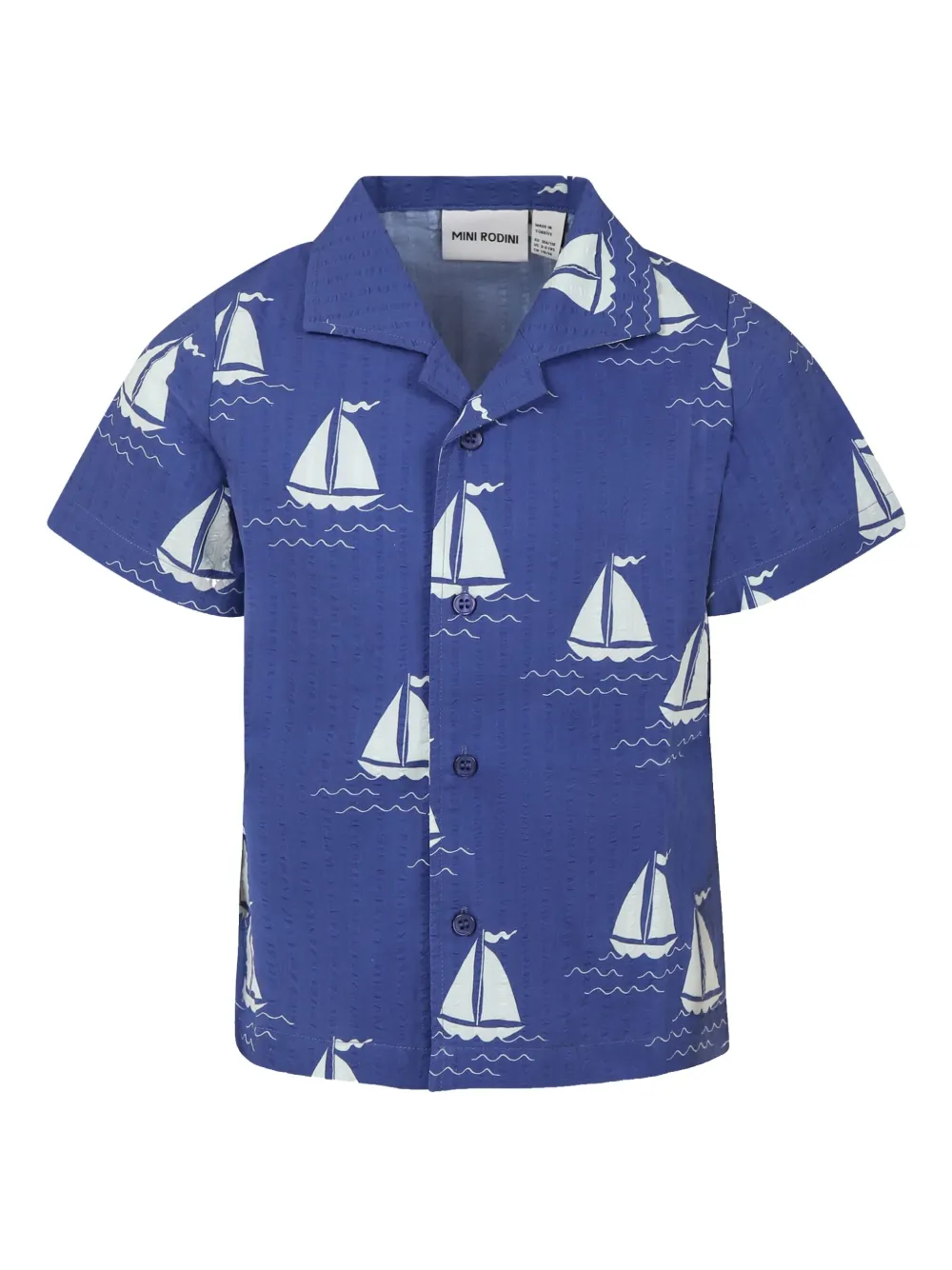 

Рубашка Sailing Boats Mini Rodini, синий