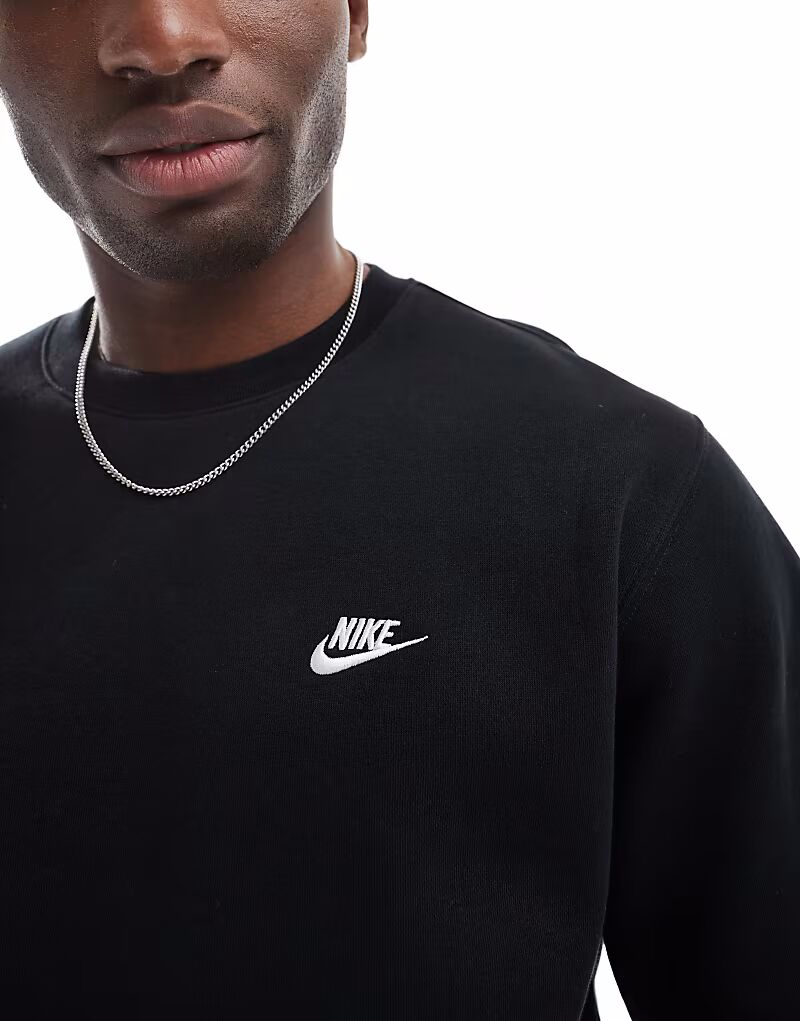 Толстовка Nike Club Crew черного цвета — фото 2