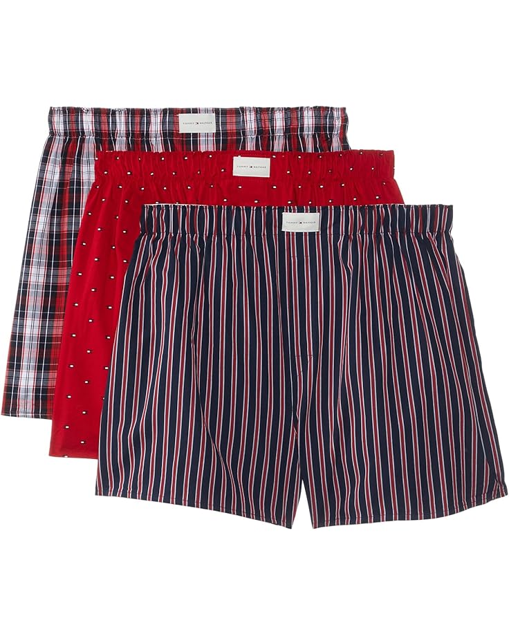 

Боксеры Tommy Hilfiger Cotton Classics Woven Boxer 3-Pack, цвет Sultan Red