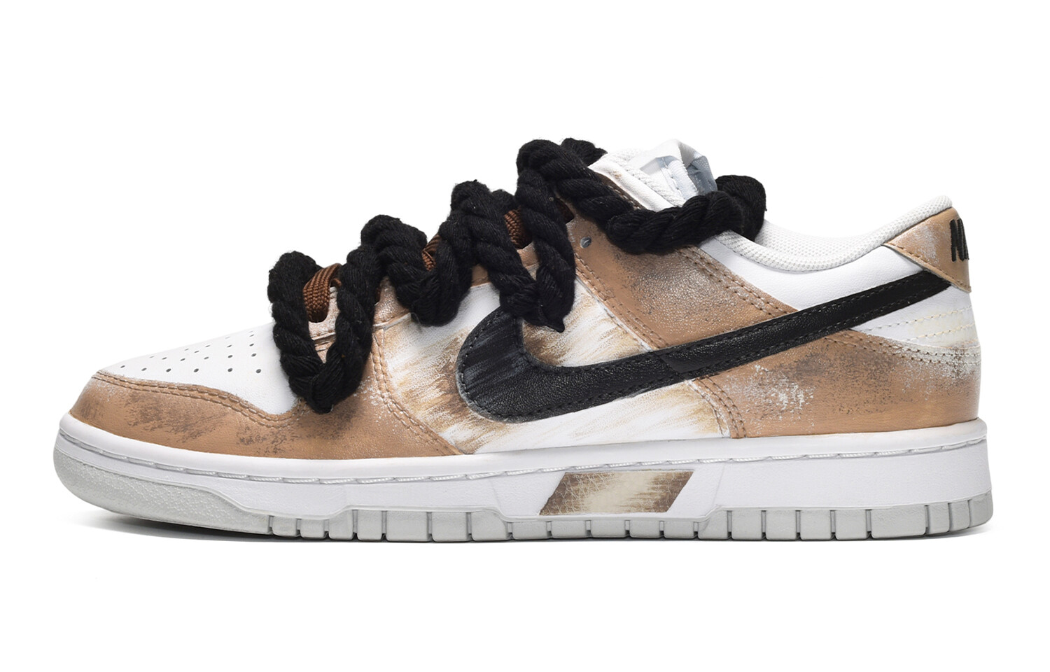 

Кроссовки для скейтбординга Dunk женские с низким верхом, черные/белые/коричневые Nike, Черный, Кроссовки для скейтбординга Dunk женские с низким верхом, черные/белые/коричневые Nike