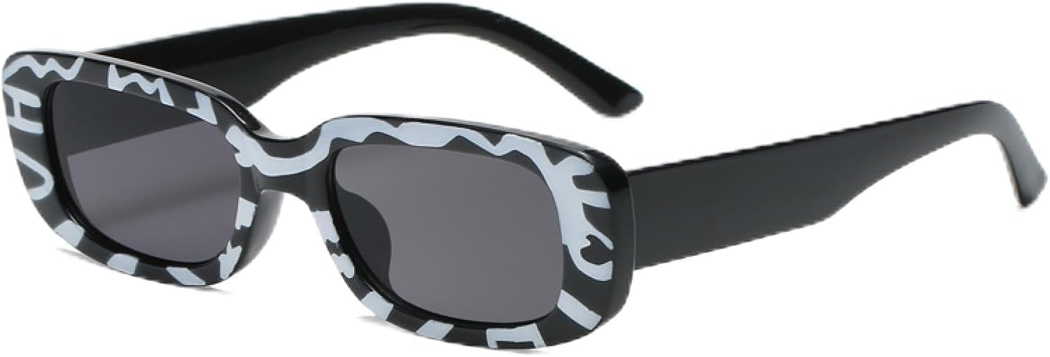 

Ретро-солнцезащитные очки маленького прямоугольного размера для женщин, популярные, с металлическими шарнирами, модные, для мужчин, с защитой от УФ-излучения UV400 HHZZYVY, 21