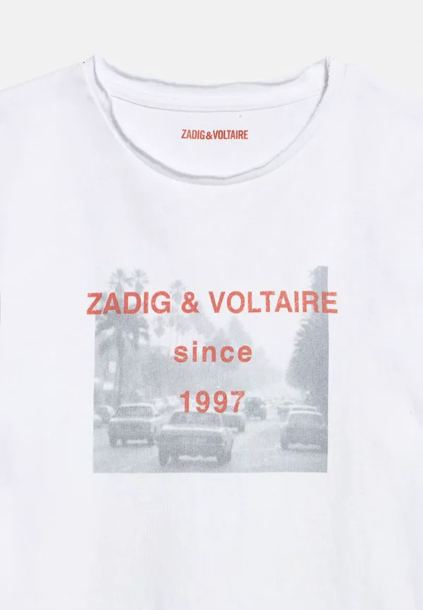 Футболка с короткими рукавами, унисекс, с принтом. Zadig & Voltaire, White — фото 4