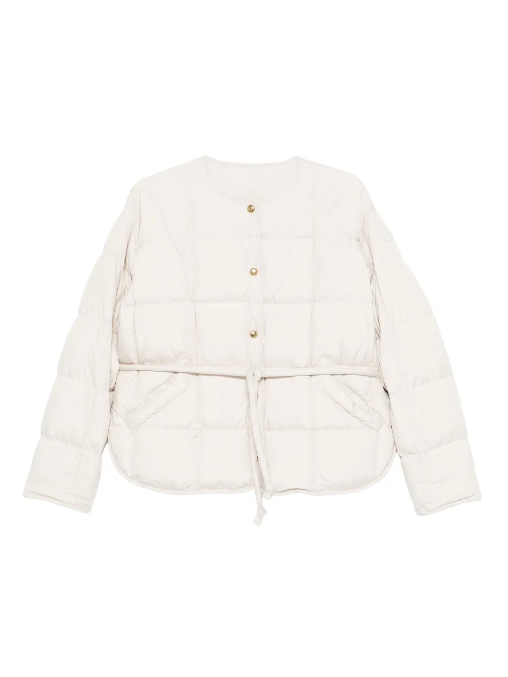

Стеганая куртка с поясом MONCLER, нейтральный