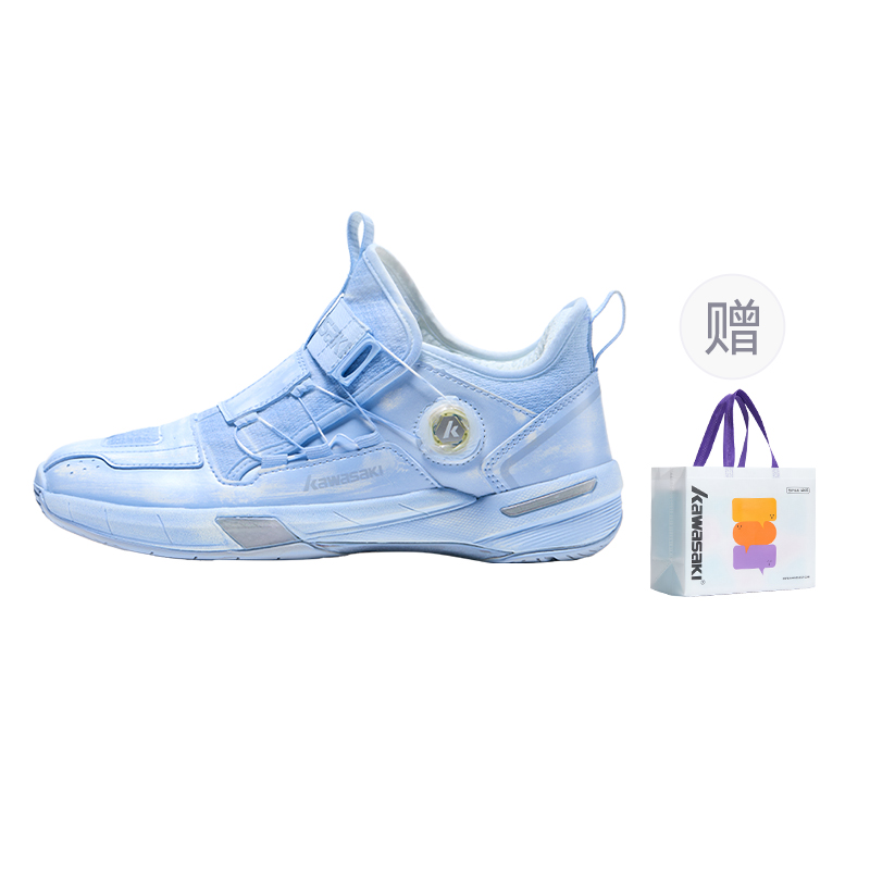 

Kawasaki Кроссовки для бадминтона с защитой от ударов и поддержкой голеностопа унисекс Shooting Stars Blue с сумкой для покупок, цвет Shooting Stars Blue+Shopping Bag