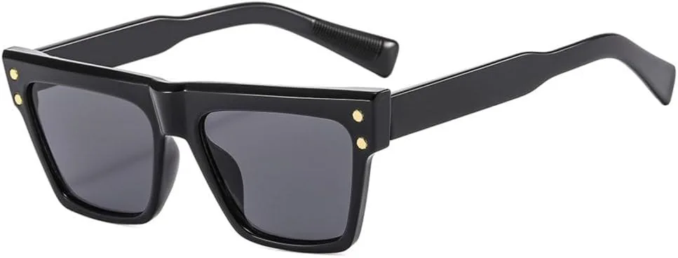 

Солнцезащитные очки с квадратными заклепками для женщин, винтажные, роскошные, мужские солнцезащитные очки с защитой от УФ-излучения UV400 generic, Black