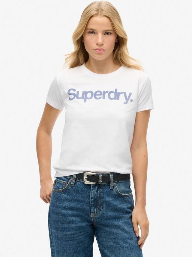 

Облегающая футболка с логотипом core city Superdry, цвет Brilliant White