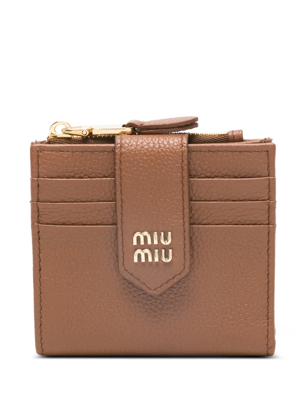

Кошелек с логотипом Miu Miu, коричневый