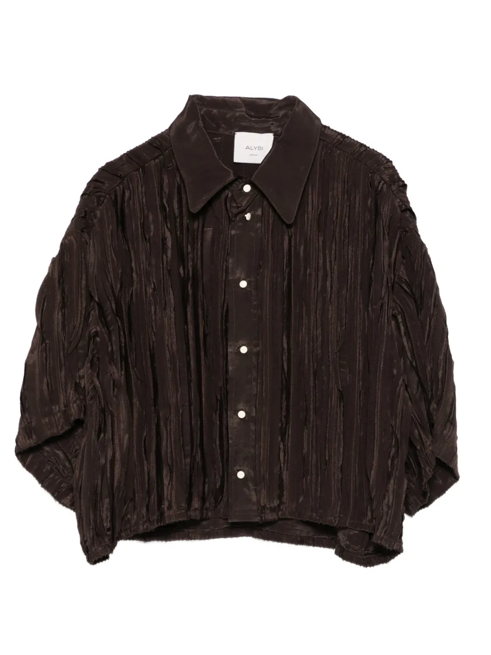 

Плиссированная рубашка с короткими рукавами Alysi, коричневый
