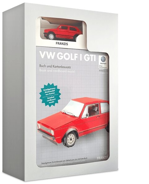 

Vw Golf I Gti, картонный набор 1:18 + модель автомобиля 1:38 Franzis